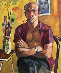 Валерий Ватенин - Автопортрет в фас, 1962 (холст, масло)