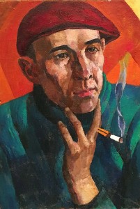 Валерий Ватенин - Автопортрет с папиросой, 1965 (холст, масло)