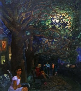 Валерий Ватенин - Аллея в Нарве, 1968 (холст, темпера)