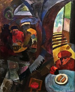 Валерий Ватенин - В кафе, 1965 (хоолст, масло)