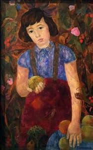 Валерий Ватенин - В саду, 1969 (картон, темпера)