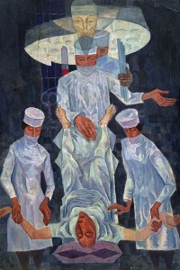 Валерий Ватенин - Операция, 1966 (картон, масло)