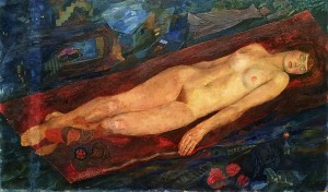 Валерий Ватенин - Сон (Невеста), 1972 (холст на картоне, темпера)