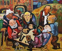 Виктор Мымрин - Домино, 1990(холст, масло)