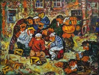 Виктор Мымрин - Мужики, 1989 (холст, масло)