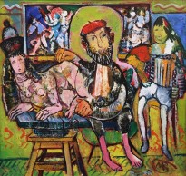 Виктор Мымрин - Творец, созидающий сфинкса, 1990 (холст, масло)