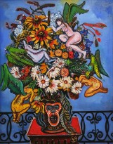 Виктор Мымрин - Цветы на балконе, 1998 (холст, масло)