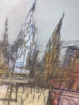 Владимир Курдюков - Барселона, 2005 (картон, масло) фрагмент