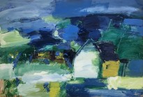 Владимир Курдюков - Французский домик, 2000 (картон, масло)