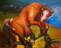 Юрий Гусев — В Ануфриево, 2015 (холст, темпера)