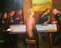 Юрий Гусев — Товарищеский суд, 2013 (холст, темпера)