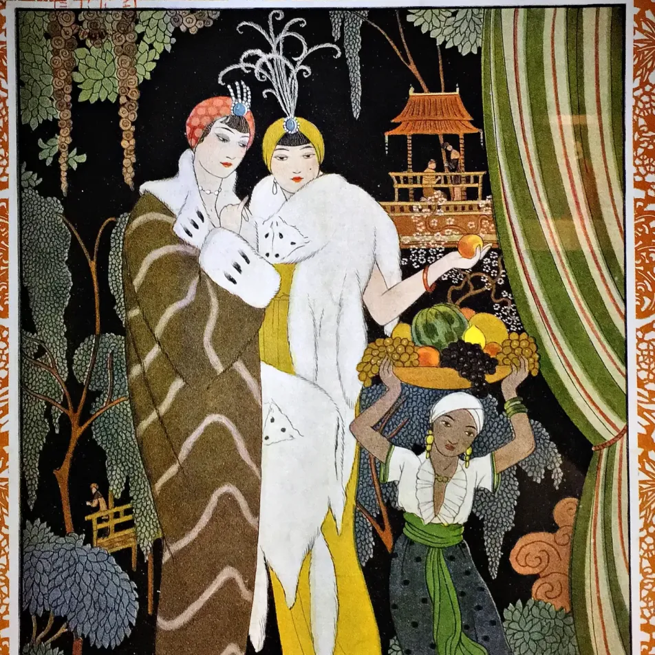 Жорж Барбье — Мода с мехом- вариация на тему стиля 