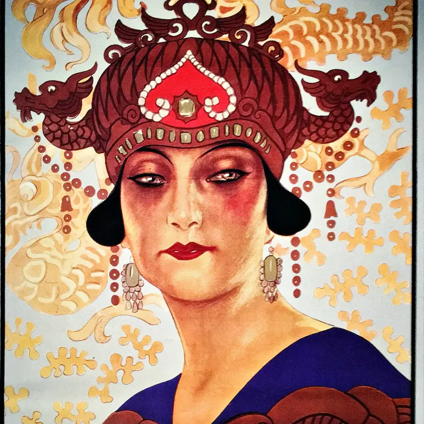 Леопольдо Метликовиц — Оригинальный афишный плакат к премьере оперы Турандот, 1926, Джакомо Пуччини