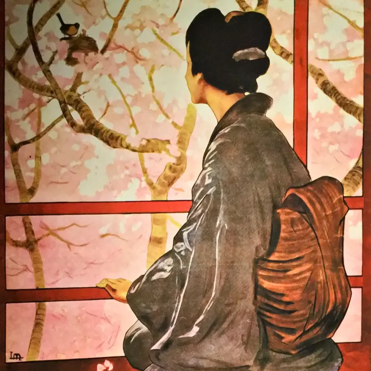 Леопольдо Метликовиц — плакат к опере «Мадам Баттерфляй» Пуччини 1904