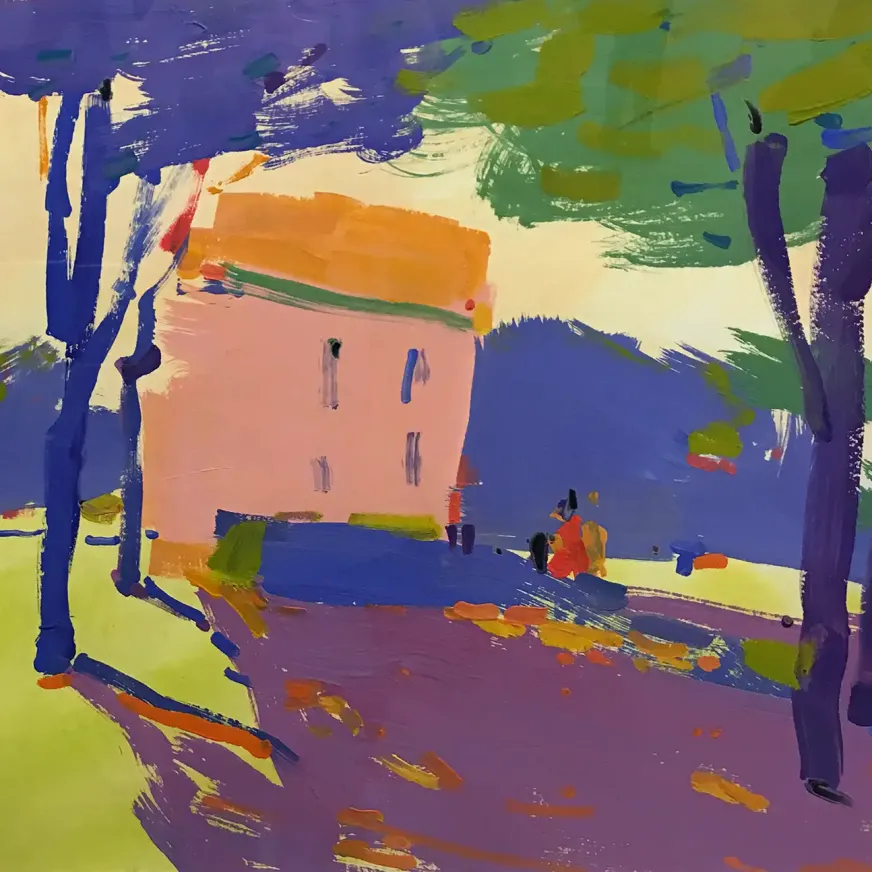 Алексей Ланцев — Дом Ренуара в Кань-Сюр-Мер, 2017 (бумага, темпера)