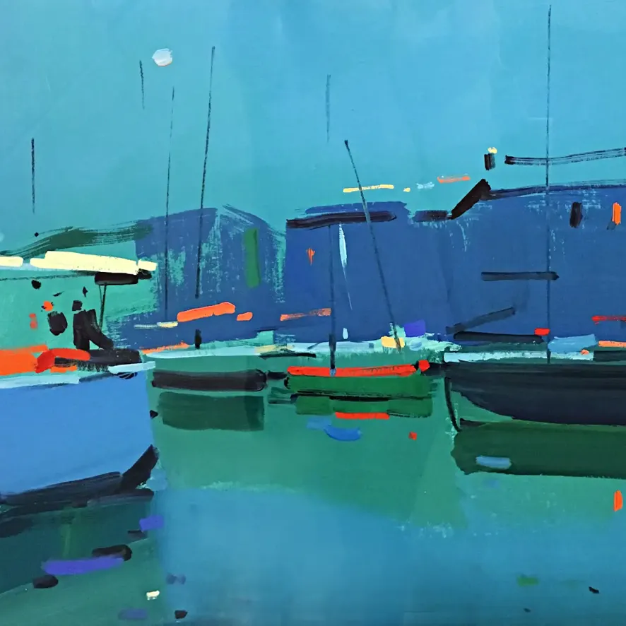 Алексей Ланцев — Пемполь, сумерки, 2018 (бумага, темпера)