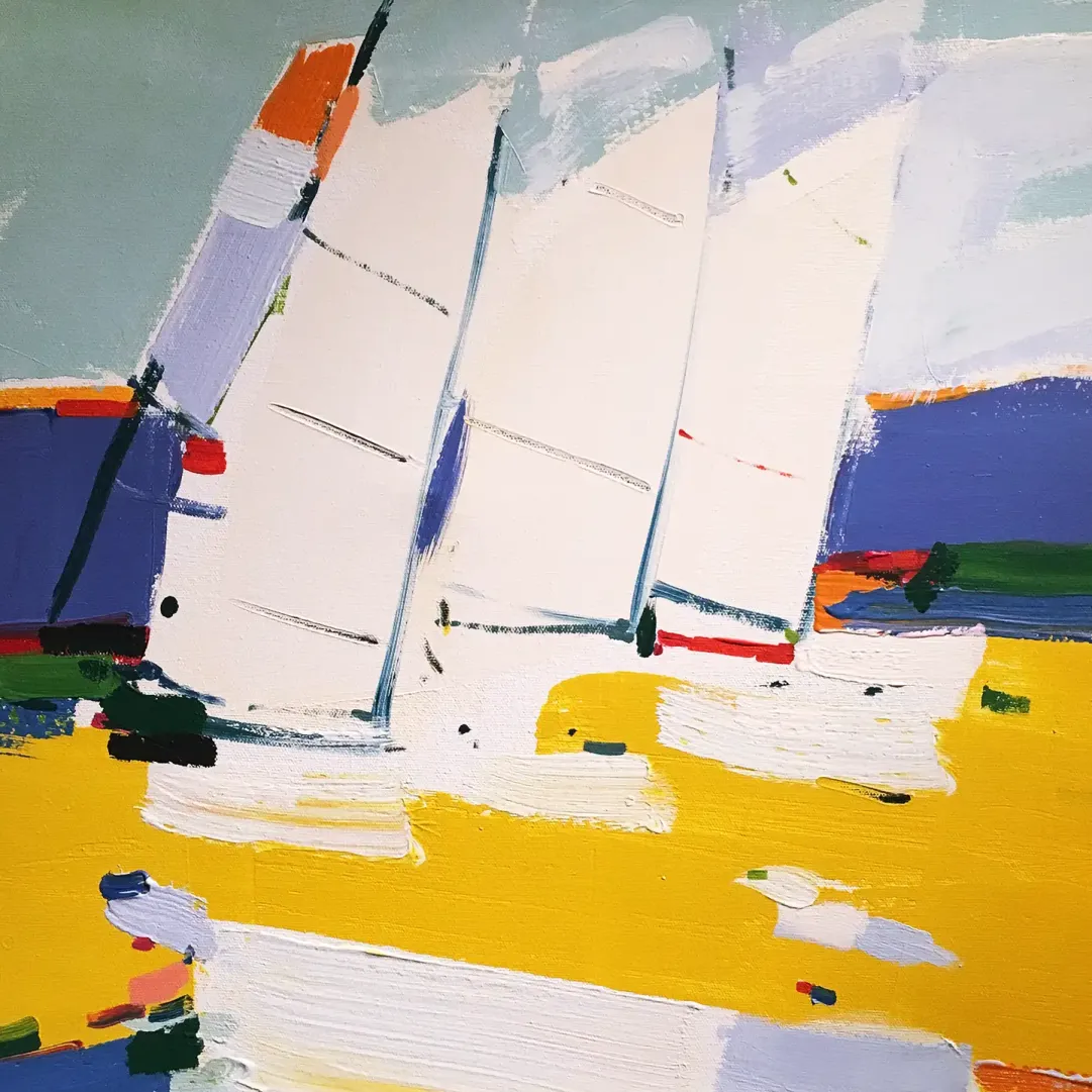 Алексей Ланцев — Регата в Перрос-Гирек. Бретань, 2018 (холст, акрил)