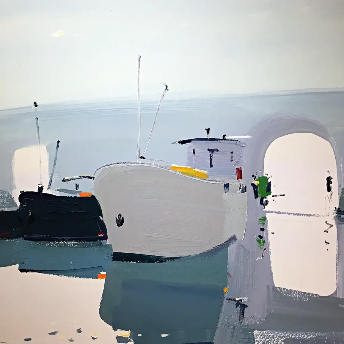 Алексей Ланцев — Сейнеры в антибах, 2017 (холст, акрил)