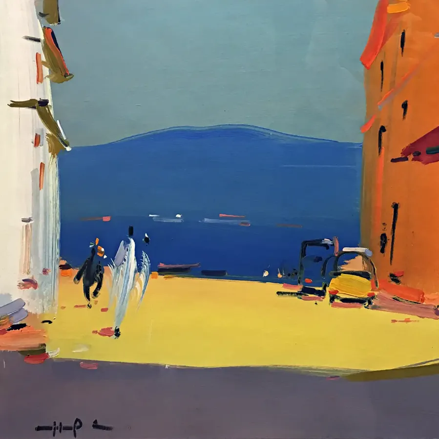 Алексей Ланцев — Стамбул, полдень, 2018 (бумага, темпера)