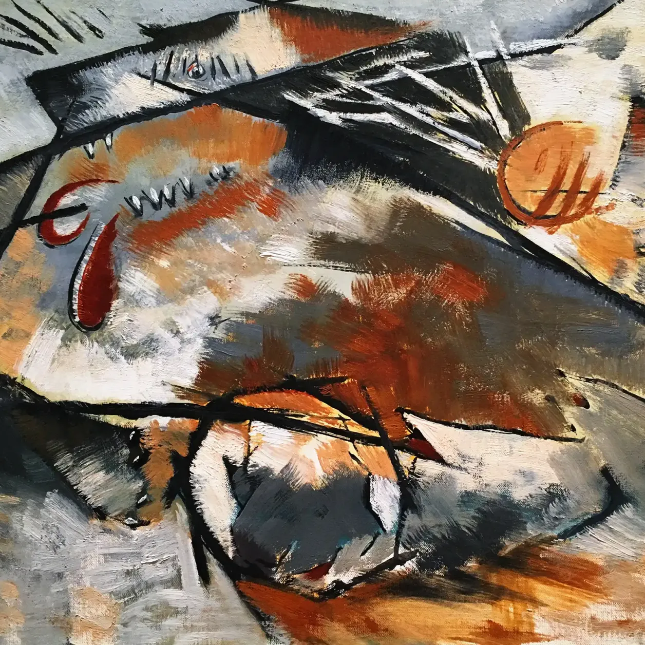 Артур Дав — Собаки, гоняющиеся друг за другом, 1929 (холст, масло)