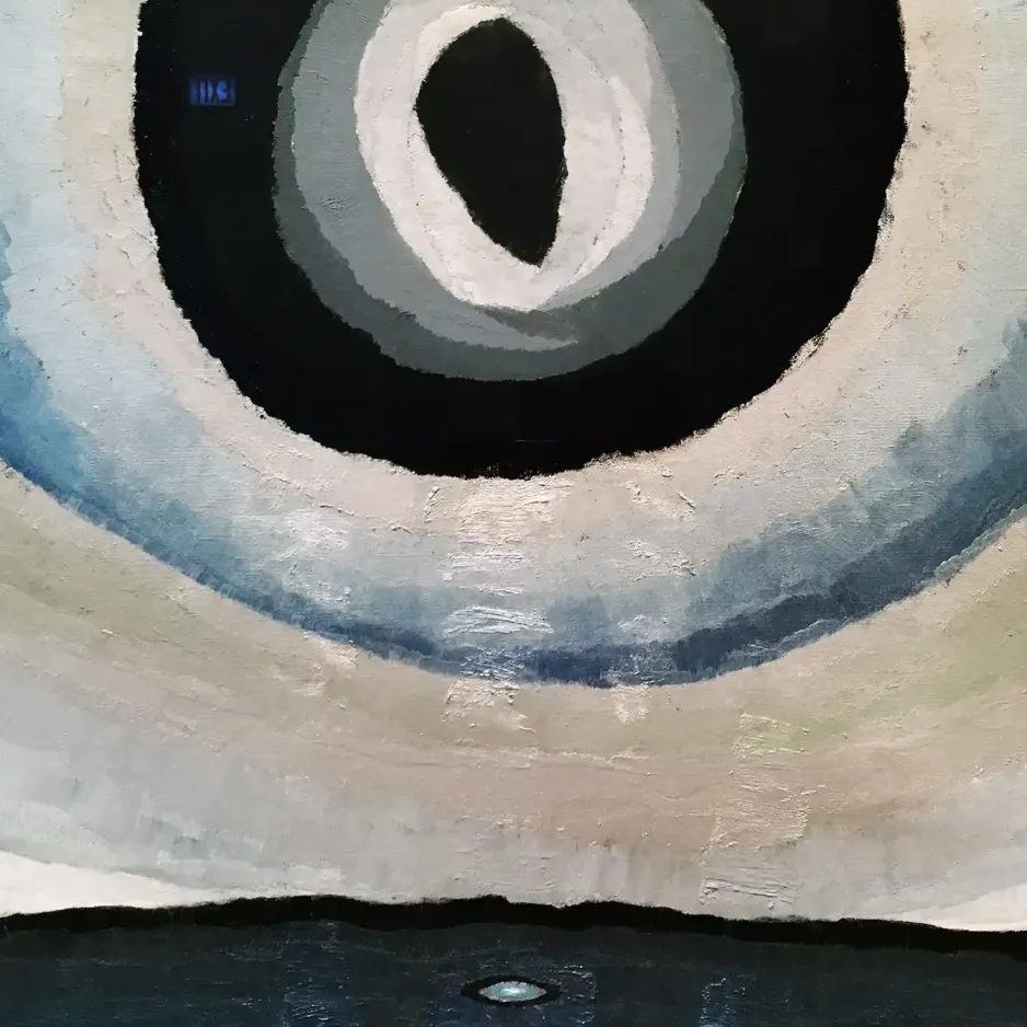 Артур Дав — Серебряное солнце, 1929 (масло, металлическая краска на холсте)