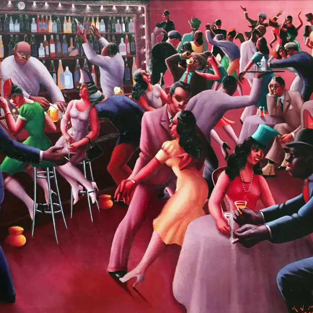 Арчибальд Дж. Мотли-младший — Ночная жизнь, 1943 (холст, масло)