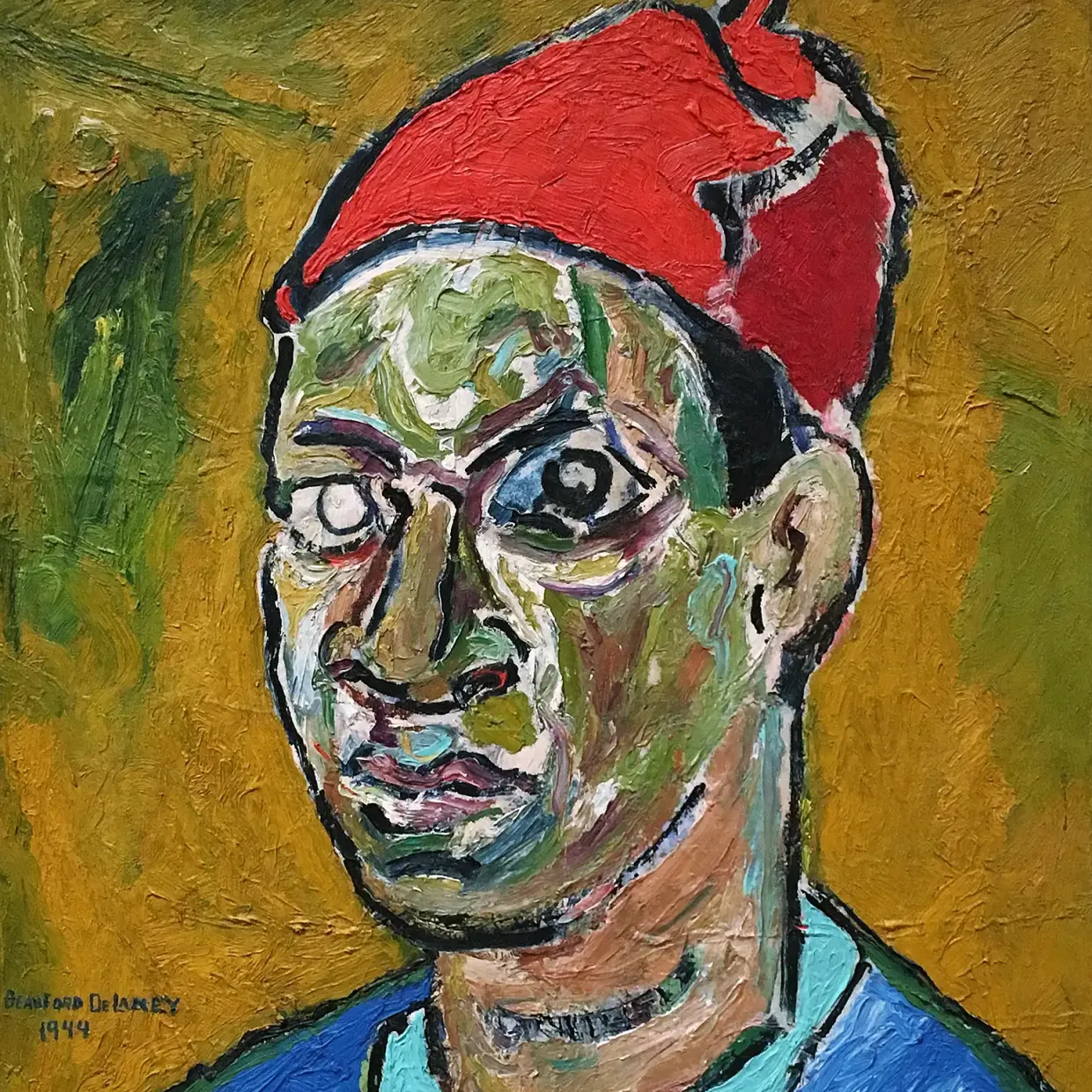 Бофорд Делани — Автопортрет, 1944 (холст, масло)