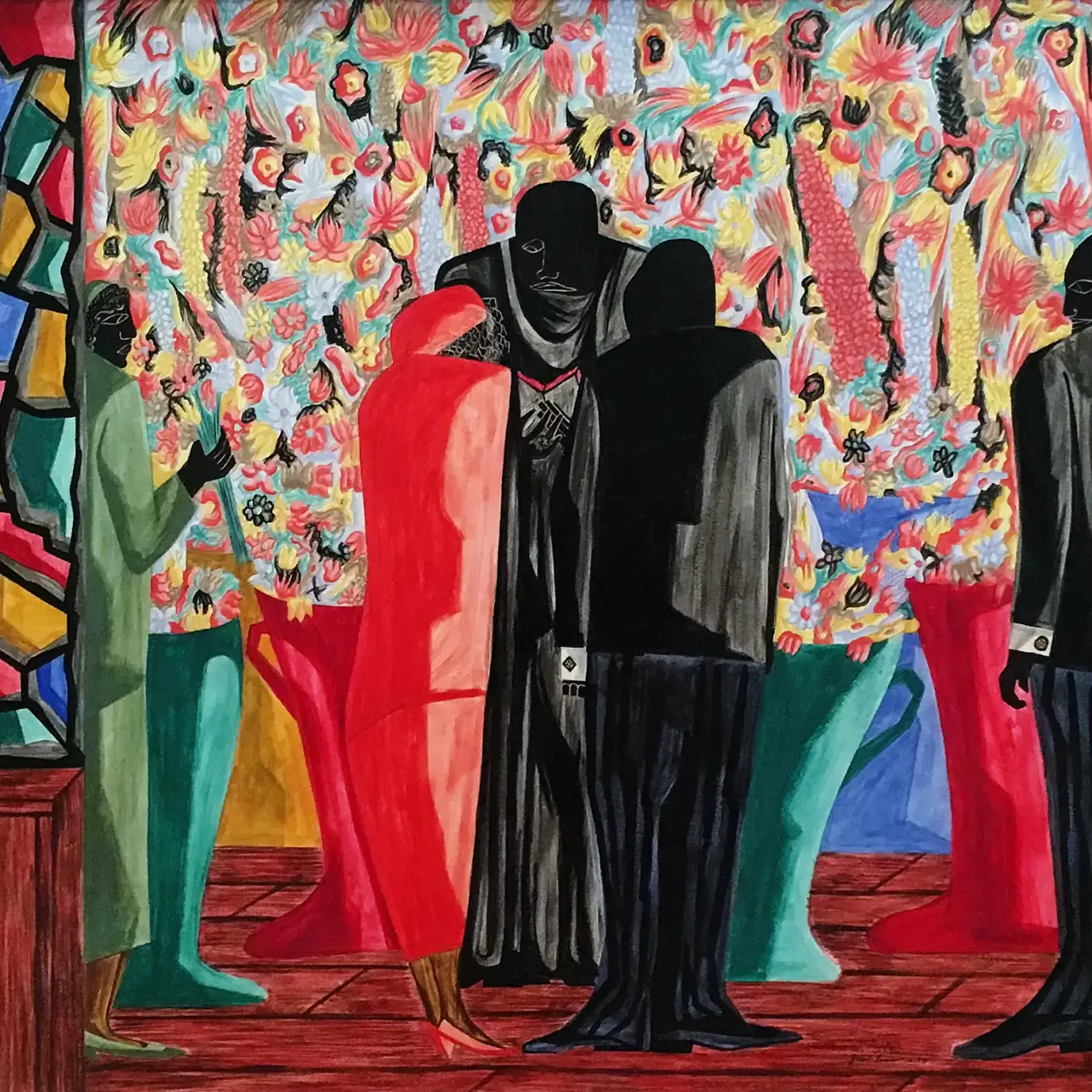 Джейкоб Лоуренс — Свадьба, 1948 (дерево, темпера)