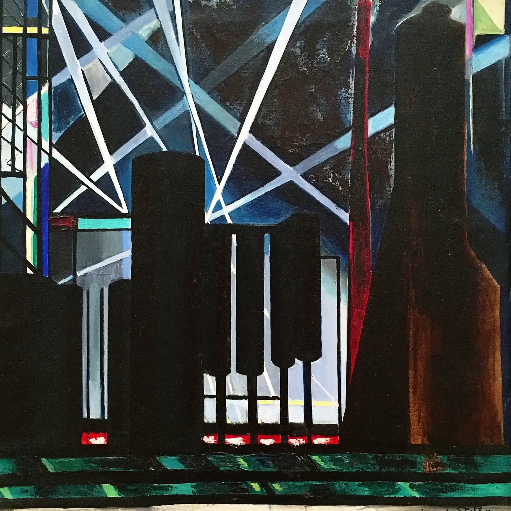 Джозеф Стелла — Заводы побочной переработки, 1923-1926 (холст, масло)