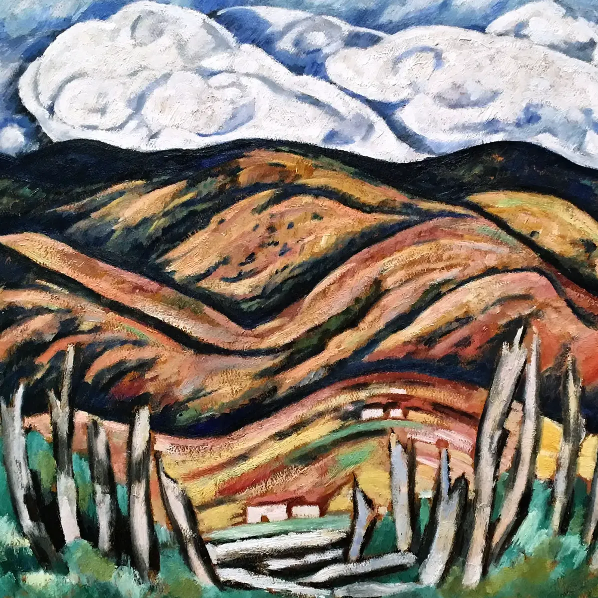 Марсден Хартли — Последний из Новой Англии — Начало Нью-Мексико, 1918 (холст, масло)