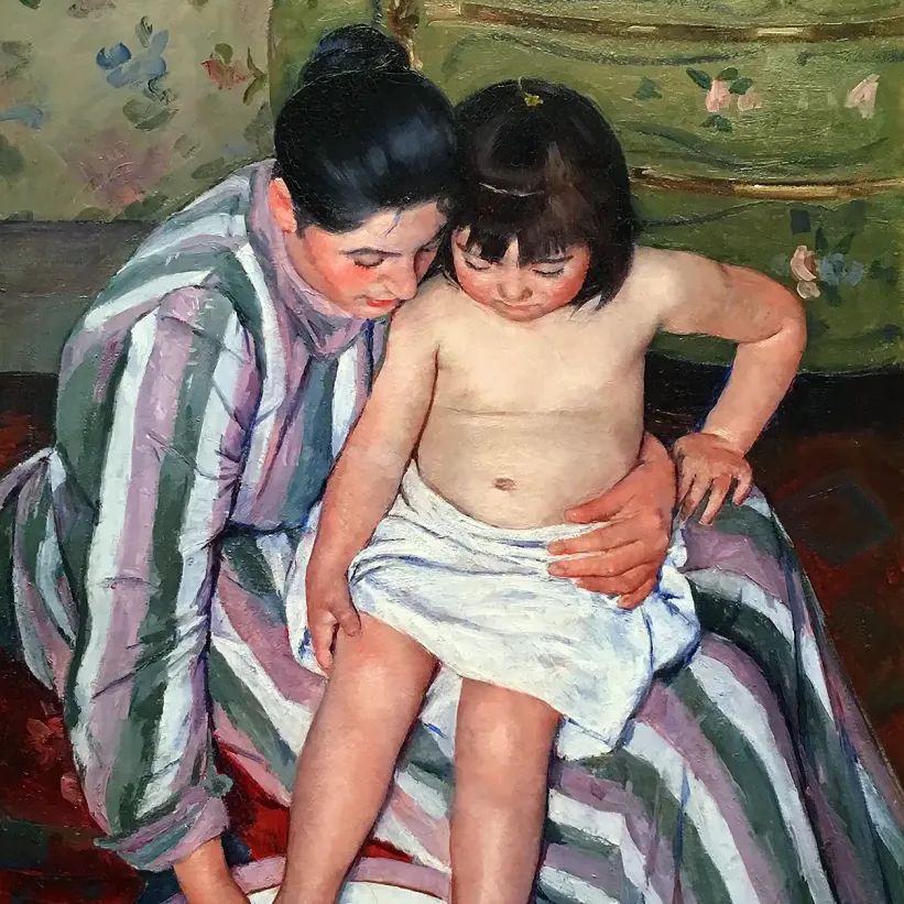 Мэри Кассат — Купание ребёнка, 1893 (холст, масло)