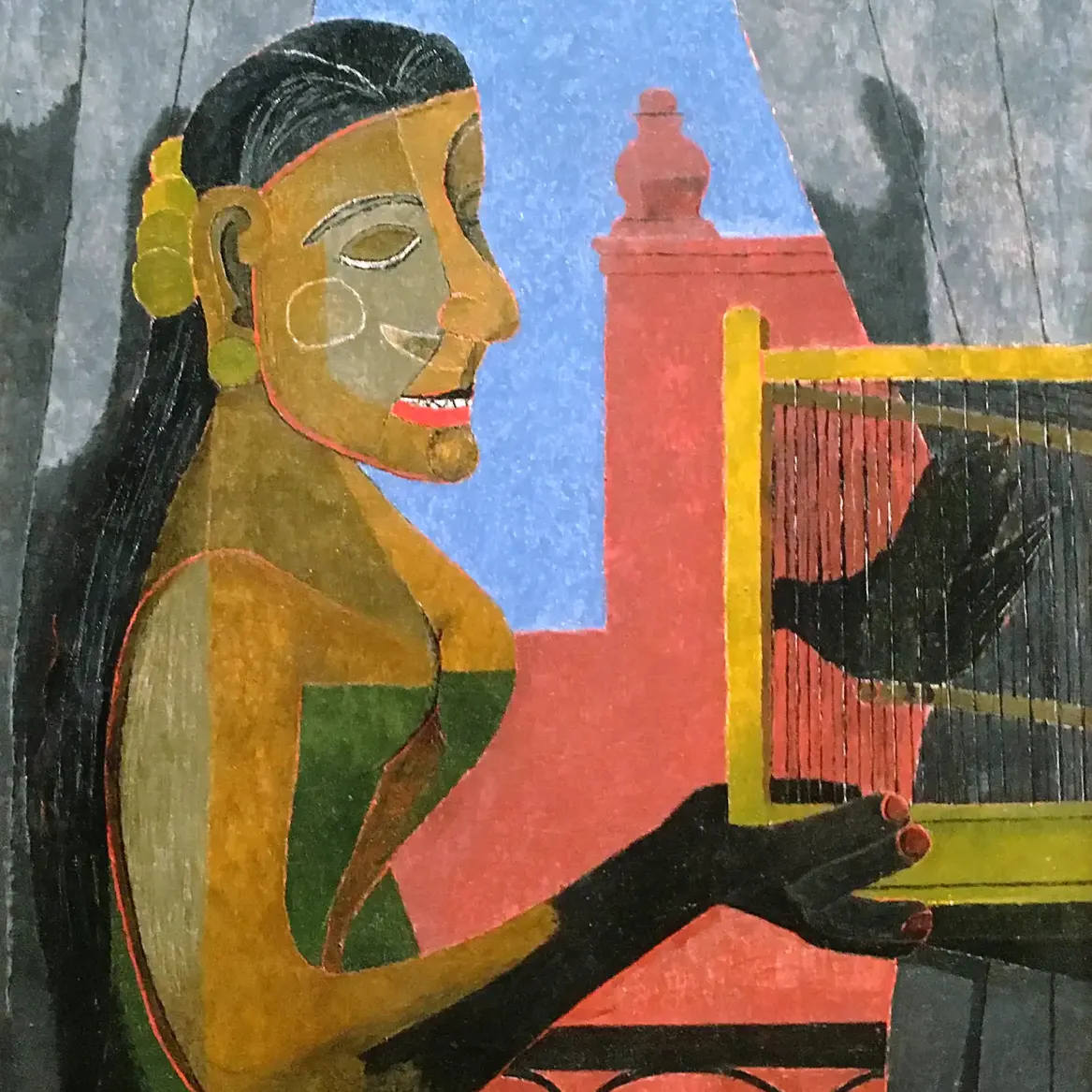 Руфино Тамайо — Женщина с птичьей клеткой, 1941 (холст, масло)