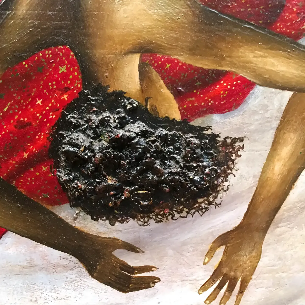 Эльдзиер Кортор — Комната №6, фрагмент 1, 1948 (масло и гипс на масоните)