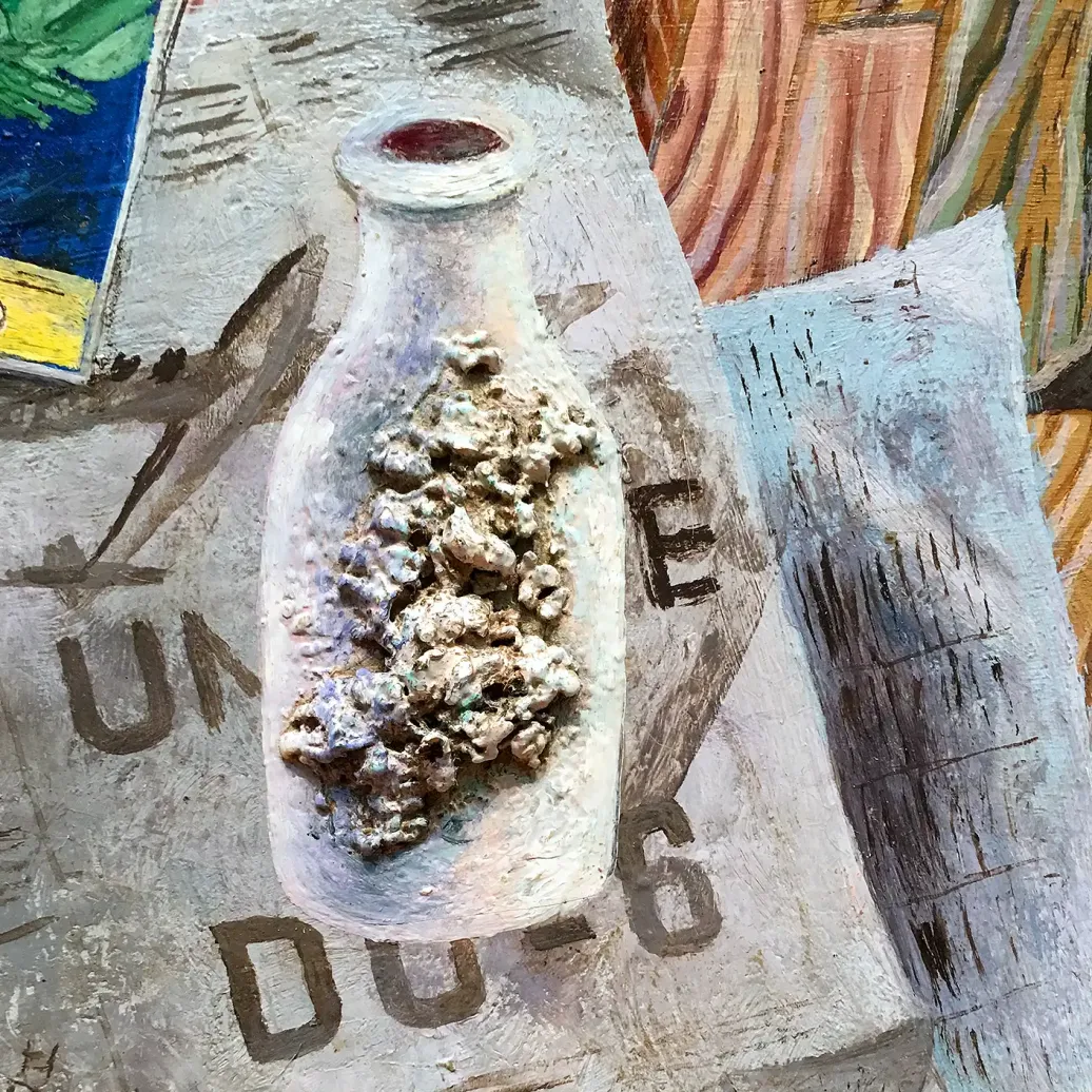 Эльдзиер Кортор — Комната №6, фрагмент 3, 1948 (масло и гипс на масоните)