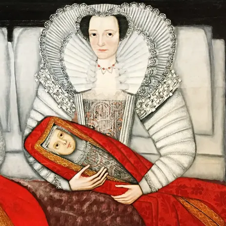 Британская школа, XVII век — Леди Чолмондели, около 1600-1610 (масло на дубовой панели)