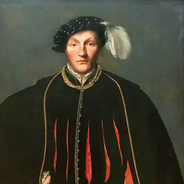 Британская школа(?) — Уильям, первый лорд де ла Варр (?), ок 1550 (масло по дубовой панели)