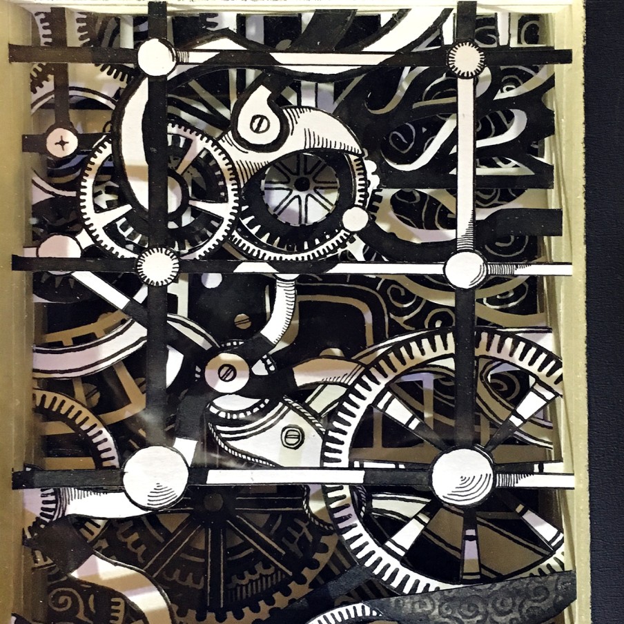 Валерий Гриковский — Страсти по Линнею_12, 2014-2018 (многослойная графика, бумага, тушь, пластик)