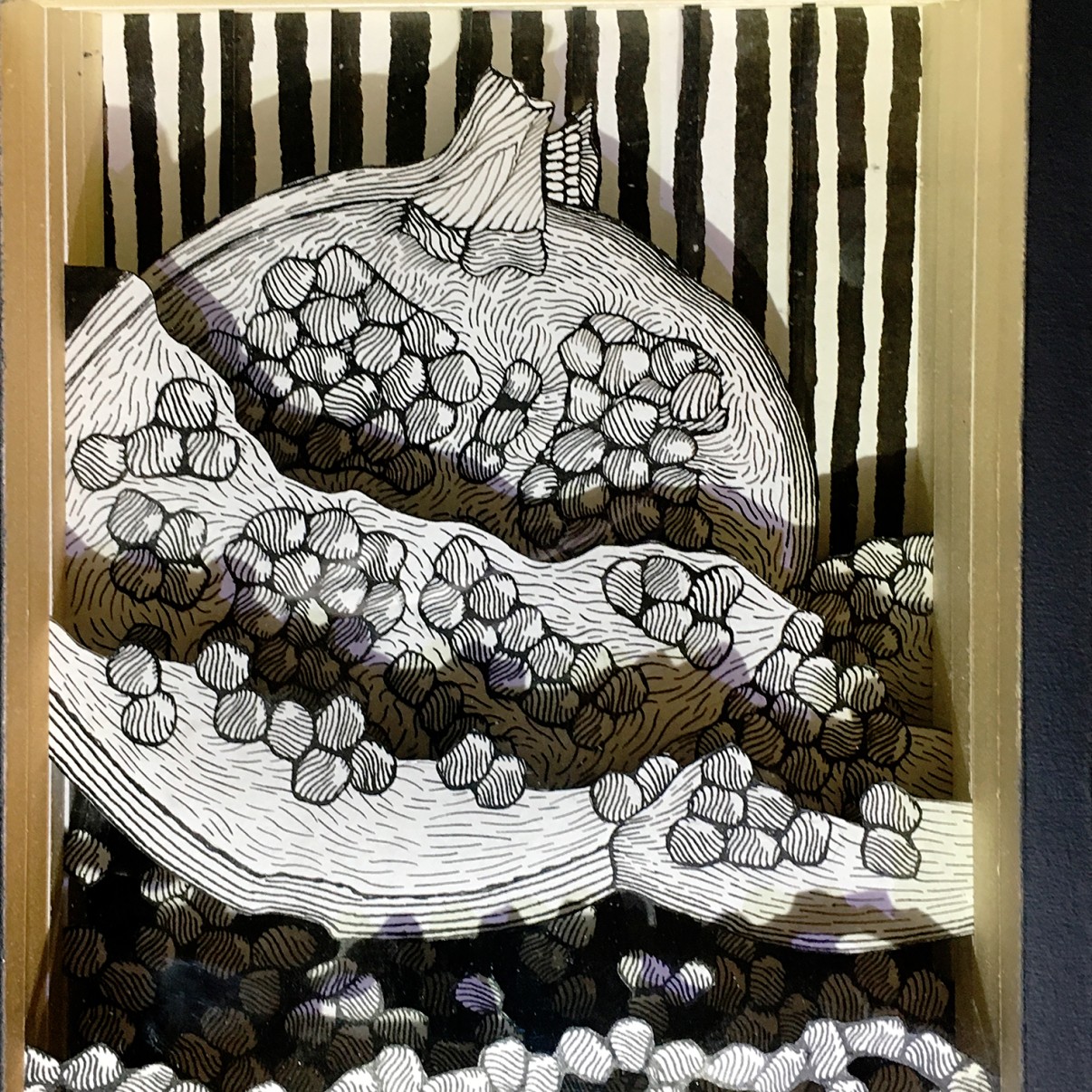 Валерий Гриковский — Страсти по Линнею_24, 2014-2018 (многослойная графика, бумага, тушь, пластик)