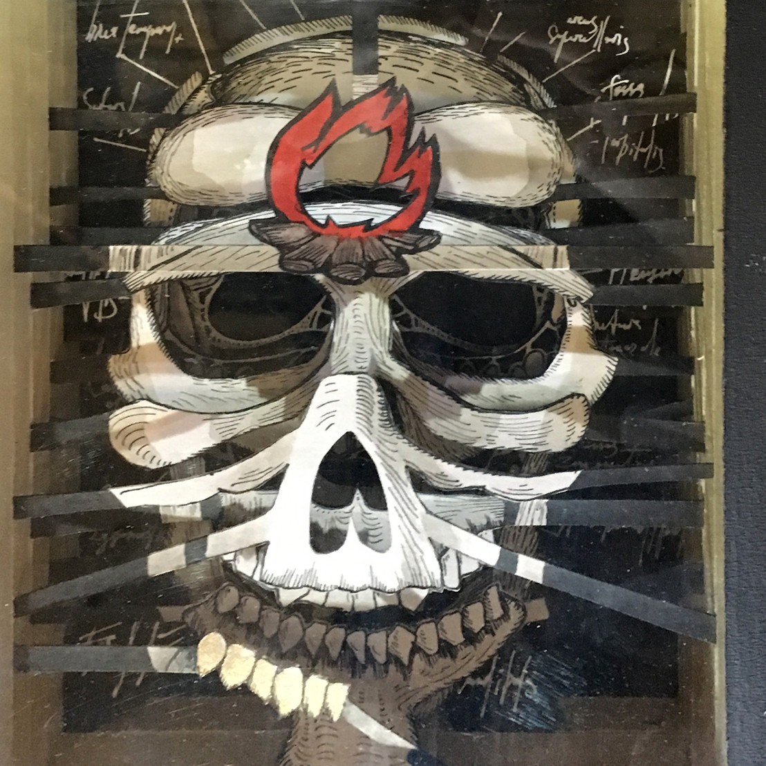 Валерий Гриковский — Страсти по Линнею_5, 2014-2018 (многослойная графика, бумага, тушь, пластик)