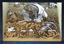 Валерий Гриковский — Страсти по Линнею_9, 2014-2018 (многослойная графика, бумага, тушь, пластик)