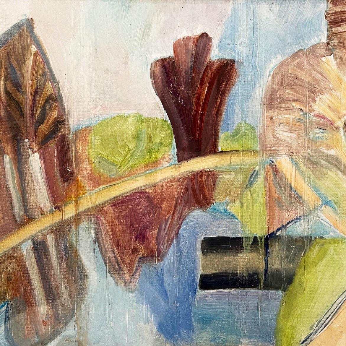 Владимир Стерлигов - Пейзаж, 1965-70 (картон, масло)