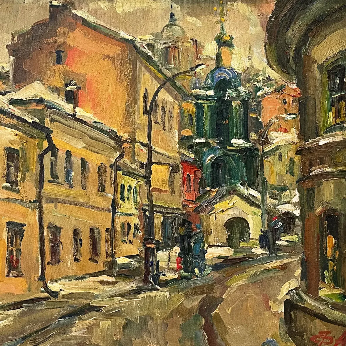 А.В. Филимонов — Городской переулок, 1993 (холст, масло)