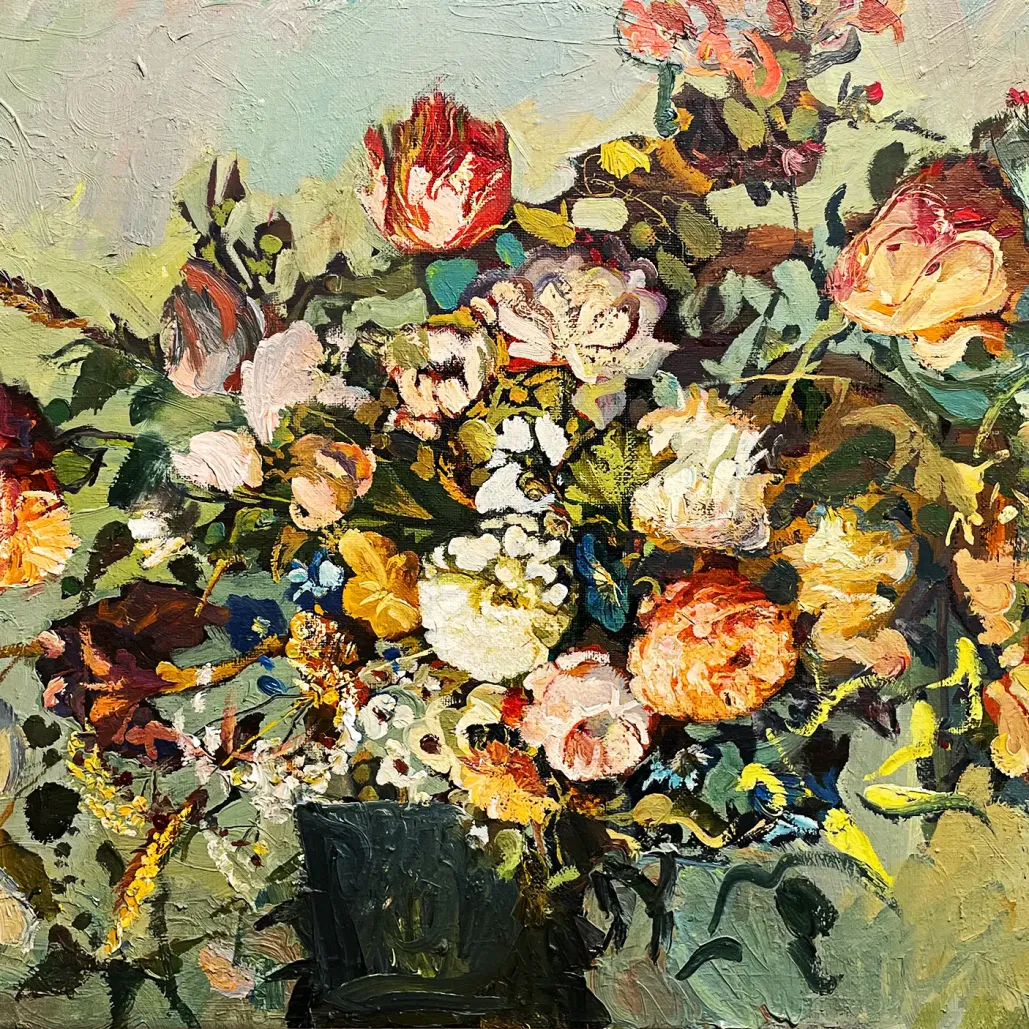 В.П. Ратник — Праздничный букет, 1992 (холст, масло)