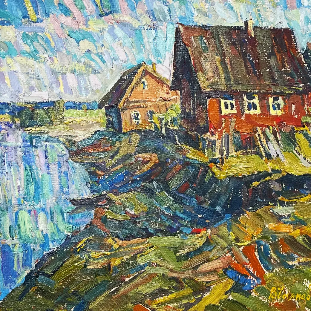 Владимир Чаянов — Деревня Русино, 1994 (холст, масло)