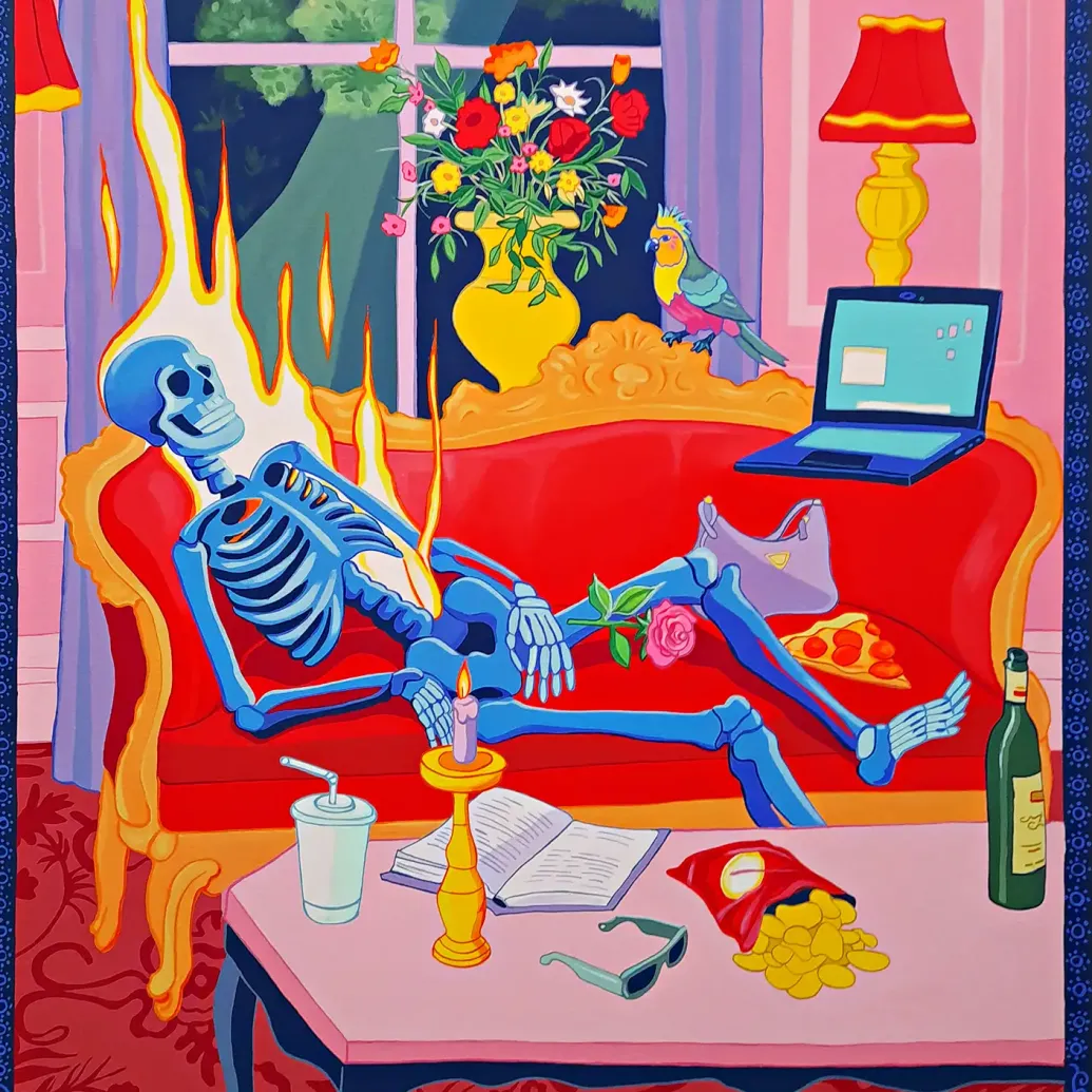 Джулс Монсон — Горячее и холодное (акрил, холст)