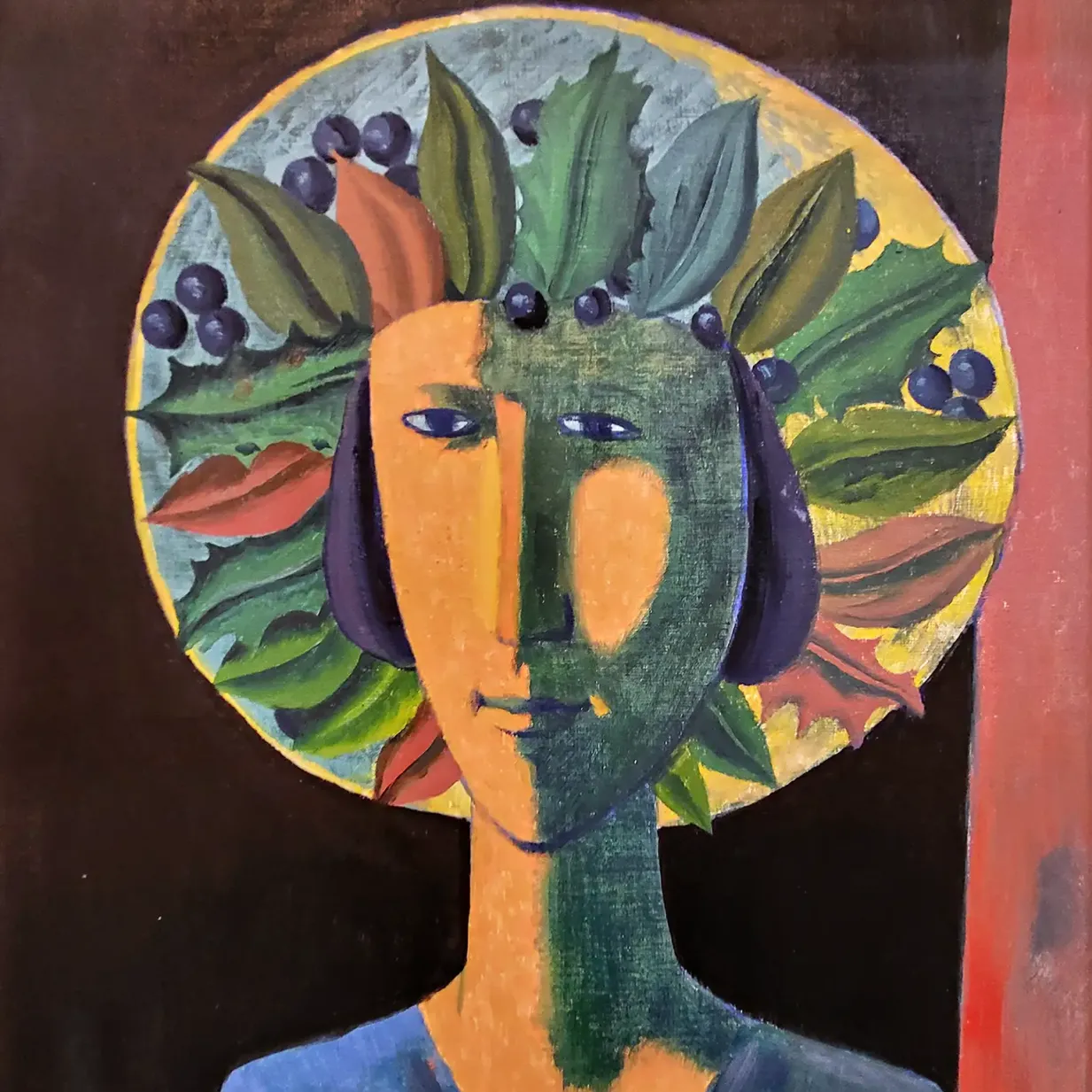 Жан Даллер — Круглая шляпа, 1960 (масло на деревянной пагнели)