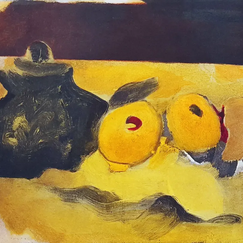 Жорж Брак — Жёлтая скатерть, 1956 (цветнрой офорт)