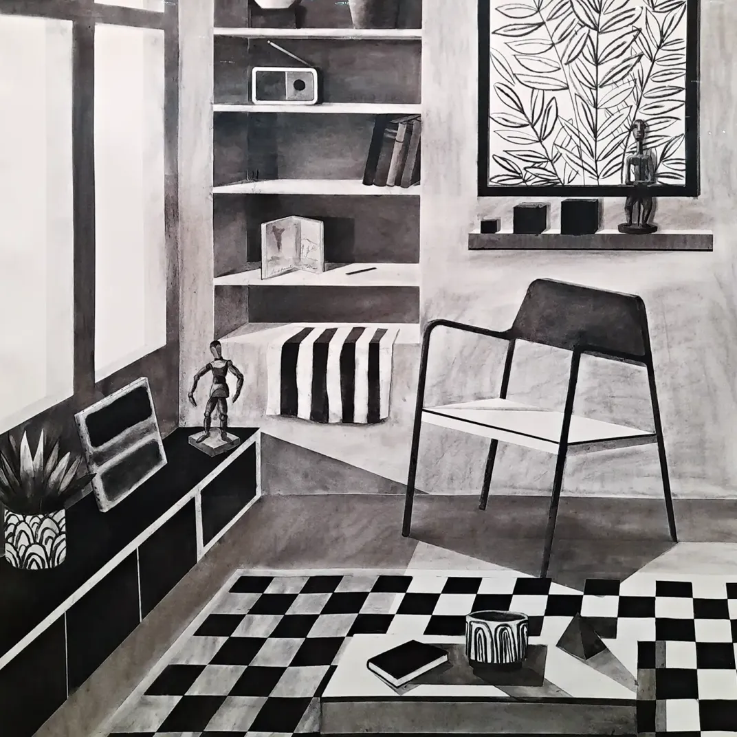 Микаэль Дусе — Альдебаран, 2025 (уголь на бумаге)