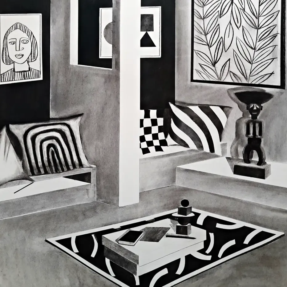 Микаэль Дусе — Современные времена, 2025 (уголь на бумаге)