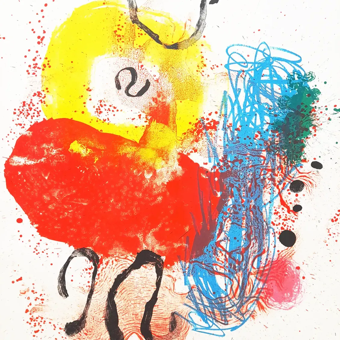 Хуан Миро — Без названия, 1961 (оригинальная литография на бумаге)